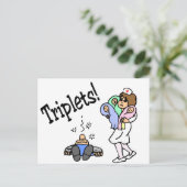 Triplets (Unisex) Postkarte (Stehend Vorderseite)