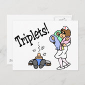 Triplets (Unisex) Postkarte (Vorne/Hinten)