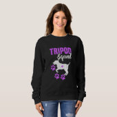 Tripod Squad Funny Dreigliedrige Eltern Unterstütz Sweatshirt (Vorne ganz)