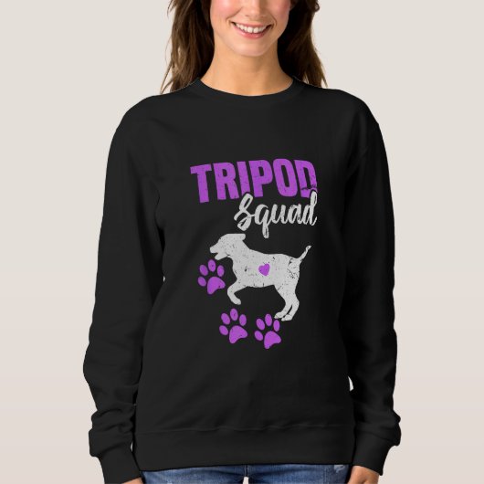 Tripod Squad Funny Dreigliedrige Eltern Unterstütz Sweatshirt (Vorderseite)