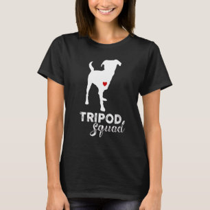 Tripod Squad Verlassen Vorderlegelampute Drei Legi T-Shirt
