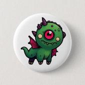 Tripod the Misfit Monster Button - Quirky One Eye (Vorderseite)