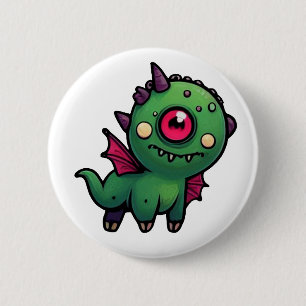 Tripod the Misfit Monster Button - Quirky One Eye