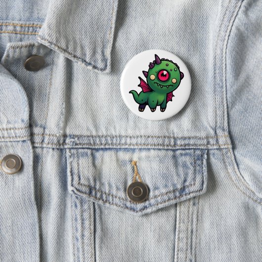 Tripod the Misfit Monster Button - Quirky One Eye (Beispiel)