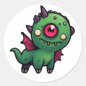 Tripod the Misfit Monster Sticker - Quirky One Eye (Vorderseite)