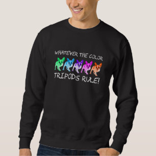 Tripod Tripawd Funny Dreiländerender Hund Sweatshirt