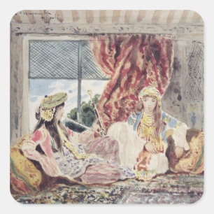 Tripoli, ein Harem Quadratischer Aufkleber