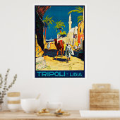 Tripoli Libia - Vintage Travel Posters Poster (Küche)