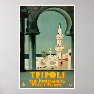 Tripoli Libyen Poster Nahost-Reise Kunstprint