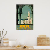 Tripoli Libyen Poster Nahost-Reise Kunstprint (Küche)