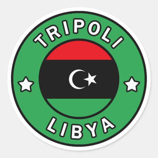 Tripoli Libyen Runder Aufkleber (Vorderseite)