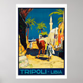 Tripoli Libyen Vintage Travel Poster (Vorne)