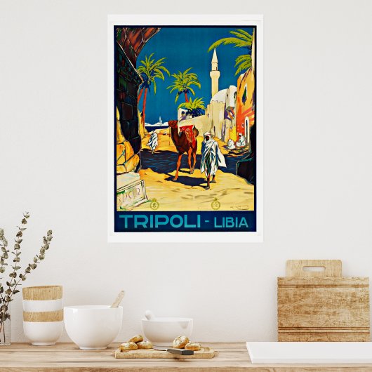 Tripoli Libyen Vintage Travel Poster (Küche)