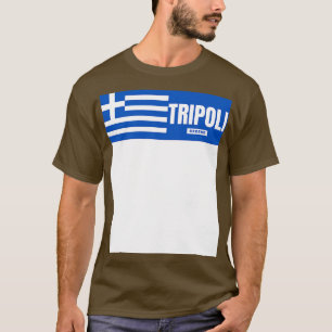 Tripoli Stadt mit griechischer Flagge T-Shirt