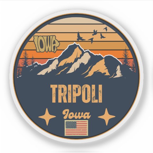 Tripolis, Iowa Aufkleber (Vorderseite)