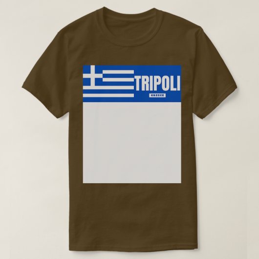Tripolis Stadt mit griechischer Flagge T-Shirt (Design vorne)