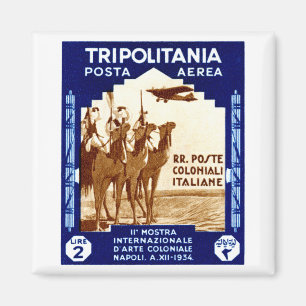 Tripolitania 1934 2 Lire Briefmarke Magnet