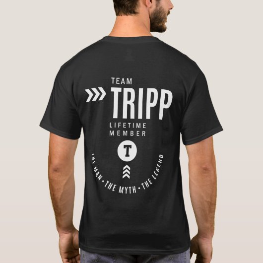 Tripp Personalisiert Name Geburtstagsgeschenk T-Shirt (Rückseite)