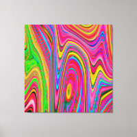 Trippelgelbe, rote und blaue Abstrakte Groovy Art