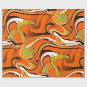 Trippelmarmor, wirbelorange geschenkpapier (Flach)