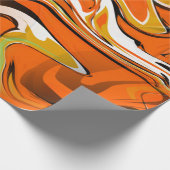 Trippelmarmor, wirbelorange geschenkpapier (Ecke)
