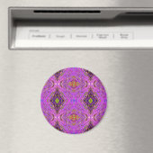 Trippelrosa und Lila Abstraktes Muster Magnet (In Situ (Geschirrspüler))