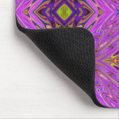 Trippelrosa und Lila Abstraktes Muster Mousepad (Ecke)