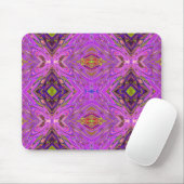 Trippelrosa und Lila Abstraktes Muster Mousepad (Mit Mouse)