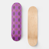 Trippelrosa und Lila Abstraktes Muster Skateboard (Vorderseite)