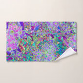 Trippige, Abstrakte Rosa- und Lilatönen Badhandtuch Set (Handtuch)