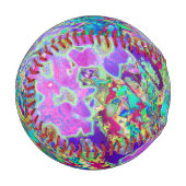 Trippige, Abstrakte Rosa- und Lilatönen Baseball (Vorderseite Links)