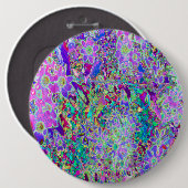 Trippige, Abstrakte Rosa- und Lilatönen Button (Vorne & Hinten)