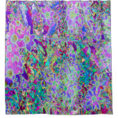 Trippige, Abstrakte Rosa- und Lilatönen Duschvorhang (Vorderseite)