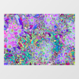 Trippige, Abstrakte Rosa- und Lilatönen Fensteraufkleber