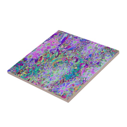 Trippige, Abstrakte Rosa- und Lilatönen Fliese (Seite)