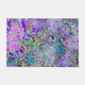 Trippige, Abstrakte Rosa- und Lilatönen Fußmatte (Vorderseite)