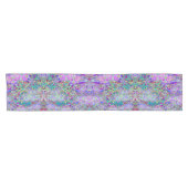 Trippige, Abstrakte Rosa- und Lilatönen Kurzer Tischläufer (Horizontal)