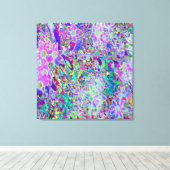 Trippige, Abstrakte Rosa- und Lilatönen Leinwanddruck (Insitu (Holzboden))