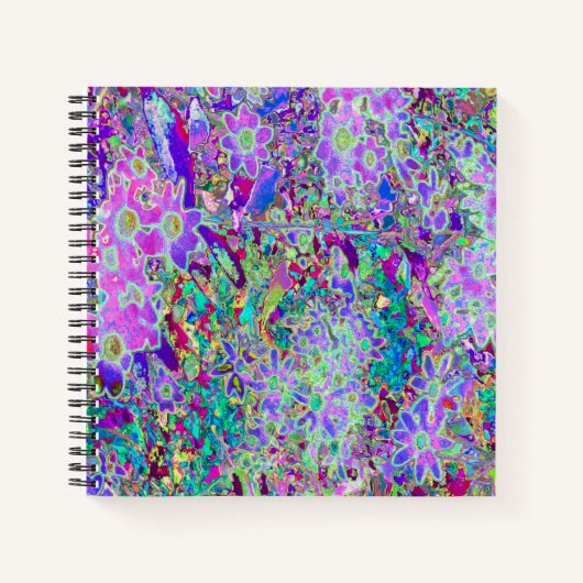 Trippige, Abstrakte Rosa- und Lilatönen Notizblock (Vorderseite)