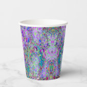 Trippige, Abstrakte Rosa- und Lilatönen Pappbecher (Vorderseite)