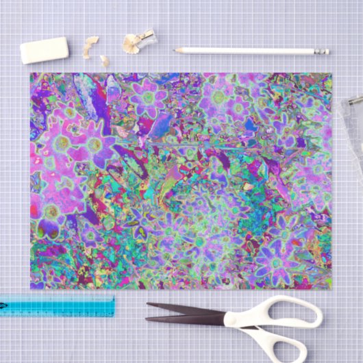 Trippige, Abstrakte Rosa- und Lilatönen Seidenpapier (Handwerk)