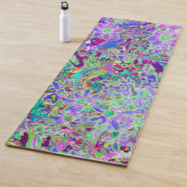 Trippige, Abstrakte Rosa- und Lilatönen Yogamatte