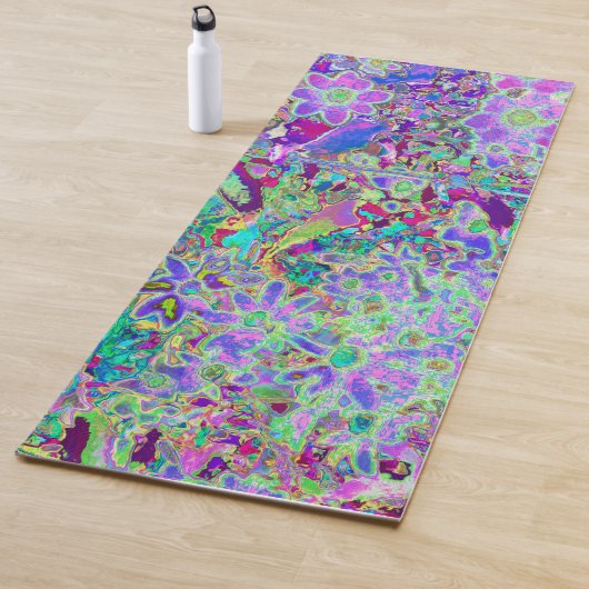 Trippige, Abstrakte Rosa- und Lilatönen Yogamatte (Beispiel)