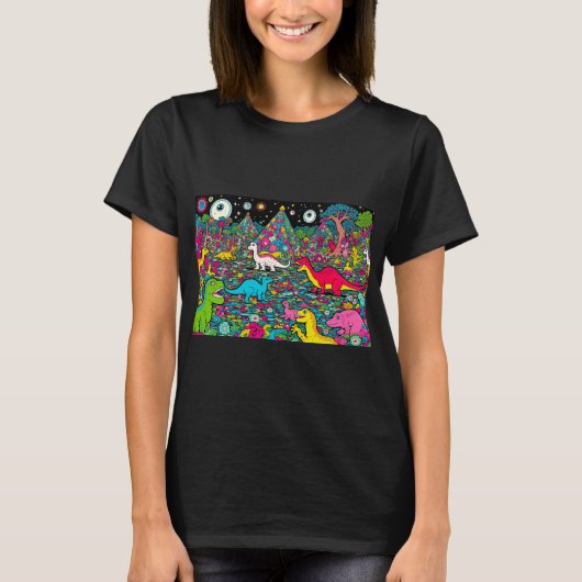 trippige Dinos T-Shirt (Vorderseite)