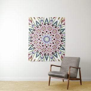 Trippiges Blume-Design Wandteppich