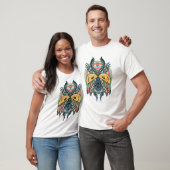 Trippiges buntes Käfer altes Tätowierdesign T-Shirt (Unisex)