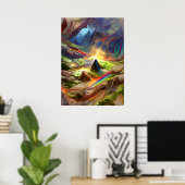 Tripping Balls Art - Psychedelic Mind Cave Poster (Heimbüro)