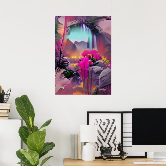 Tripping Balls Art - Psychedelic Places Poster (Heimbüro)