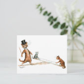 Tripping Cat Louis Wain Postkarte (Stehend Vorderseite)