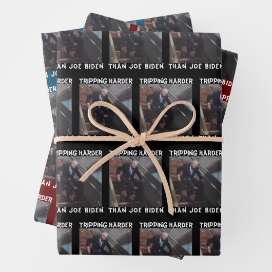 Tripping Harder als Joe Biden Geschenkpapier Set (Beispiel)